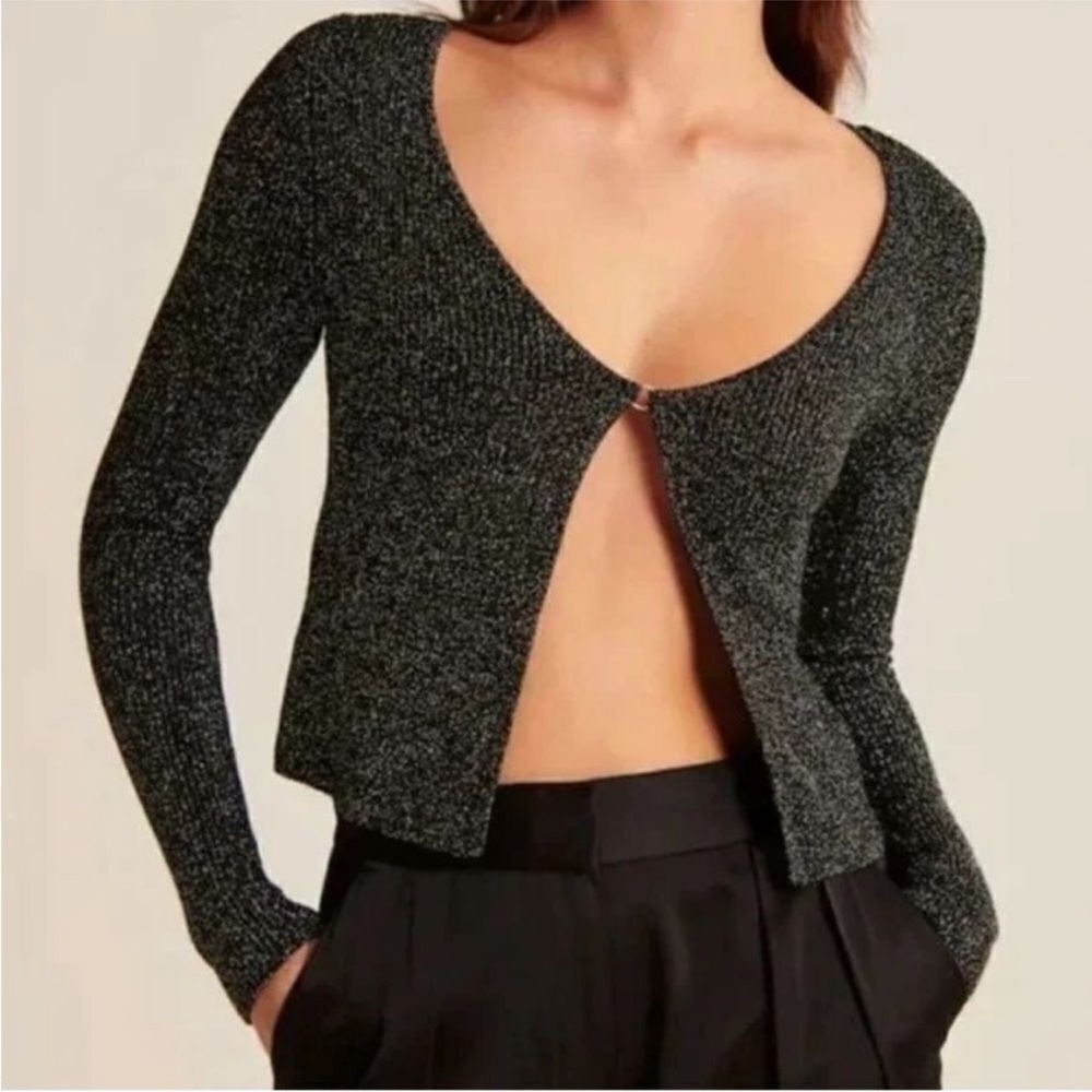 Abercrombie & Fitch Lurex Sparkle Slim Cardigan